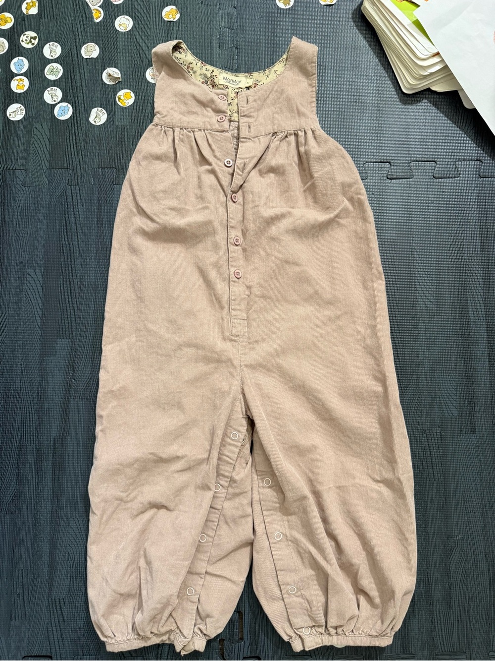 Marmar Copenhagen pink corduroy romper
